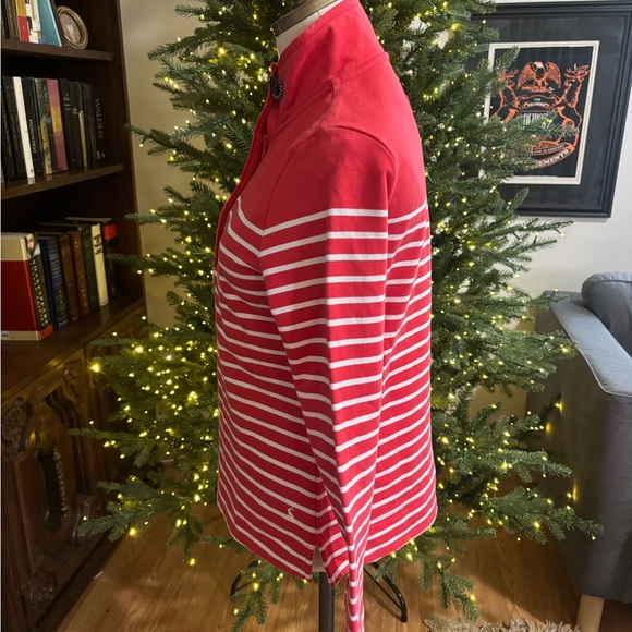 JOULES Saunton Classic Funnel Neck Sweatshirt US SZ 6 Striped - Picture 6 of 10